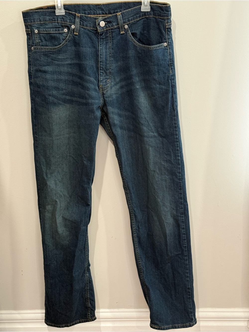 New Levi Strauss&Co 505 36/34 Classic Men's Dark Wash Jeans Waterless 573